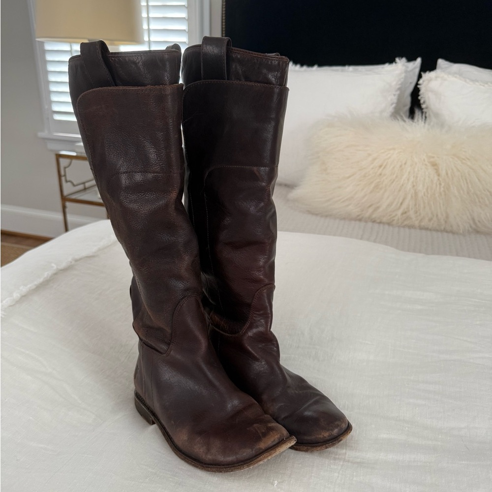 Frye Brown Leather Knee-High Boots